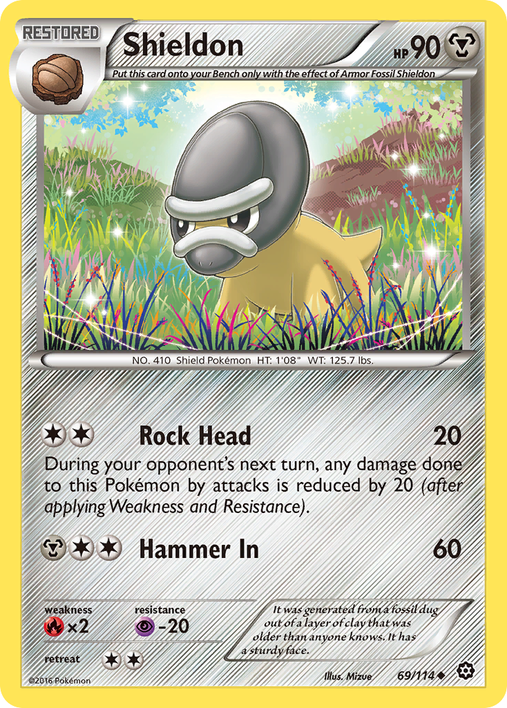 Shieldon (69/114) [XY: Steam Siege] - Destination Retro