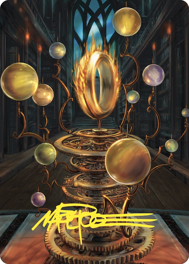 Sol Ring Art Card (Gold-Stamped Signature) [Commander Masters Art Series] - Destination Retro
