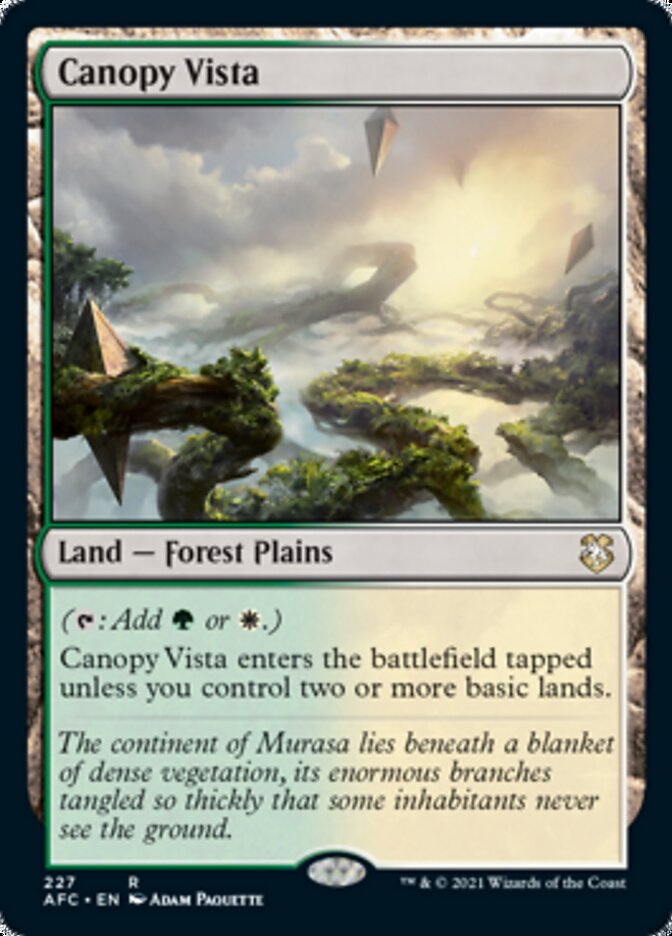 Canopy Vista [Dungeons & Dragons: Adventures in the Forgotten Realms Commander] - Destination Retro