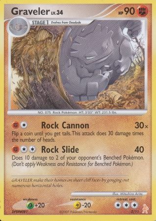 Graveler (2/11) [Diamond & Pearl: Trainer Kit] - Destination Retro