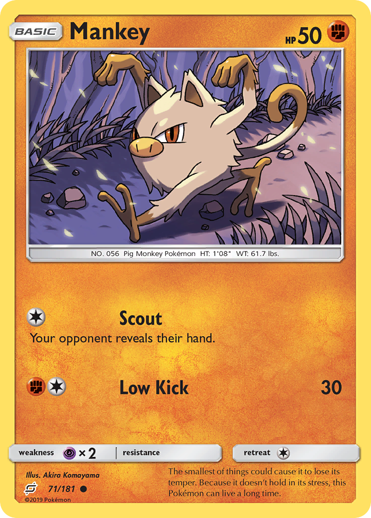 Mankey (71/181) [Sun & Moon: Team Up] - Destination Retro