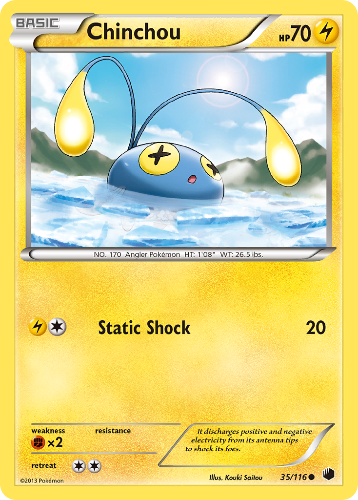 Chinchou (35/116) [Black & White: Plasma Freeze] - Destination Retro