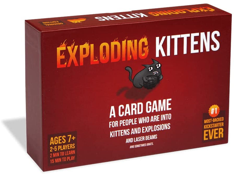 Exploding Kittens - A Russian Roulette Card Game, Easy Family-Friendly Party Games - Card Games for Adults, Teens & Kids - 2-5 Players - Destination Retro