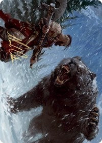 Blizzard Brawl Art Card (Gold-Stamped Signature) [Kaldheim: Art Series] - Destination Retro