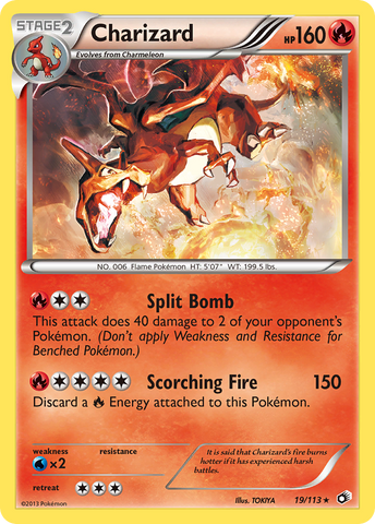 Charizard (19/113) [Black & White: Legendary Treasures] - Destination Retro