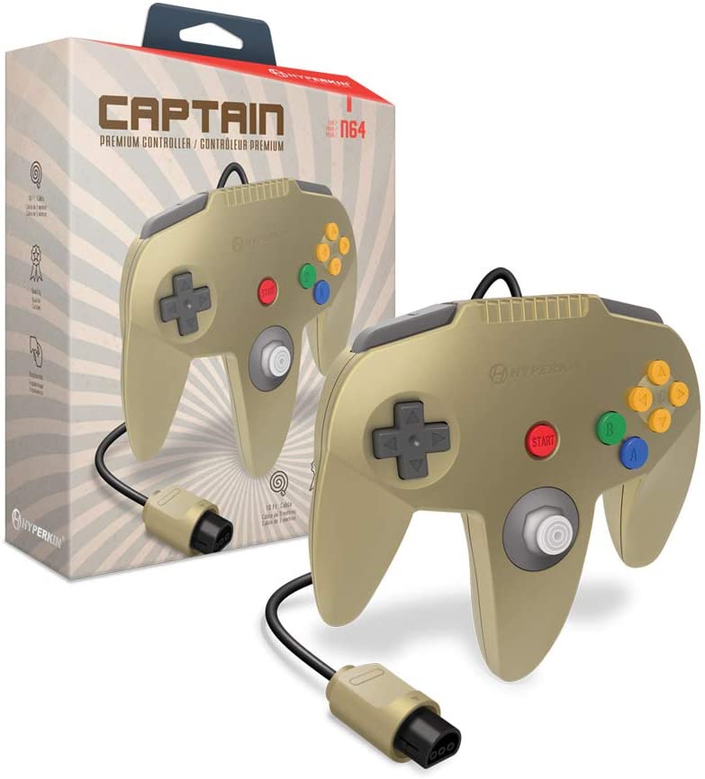 Gold Nintendo 64 "Captain" Premium Controller [Hyperkin] - Destination Retro