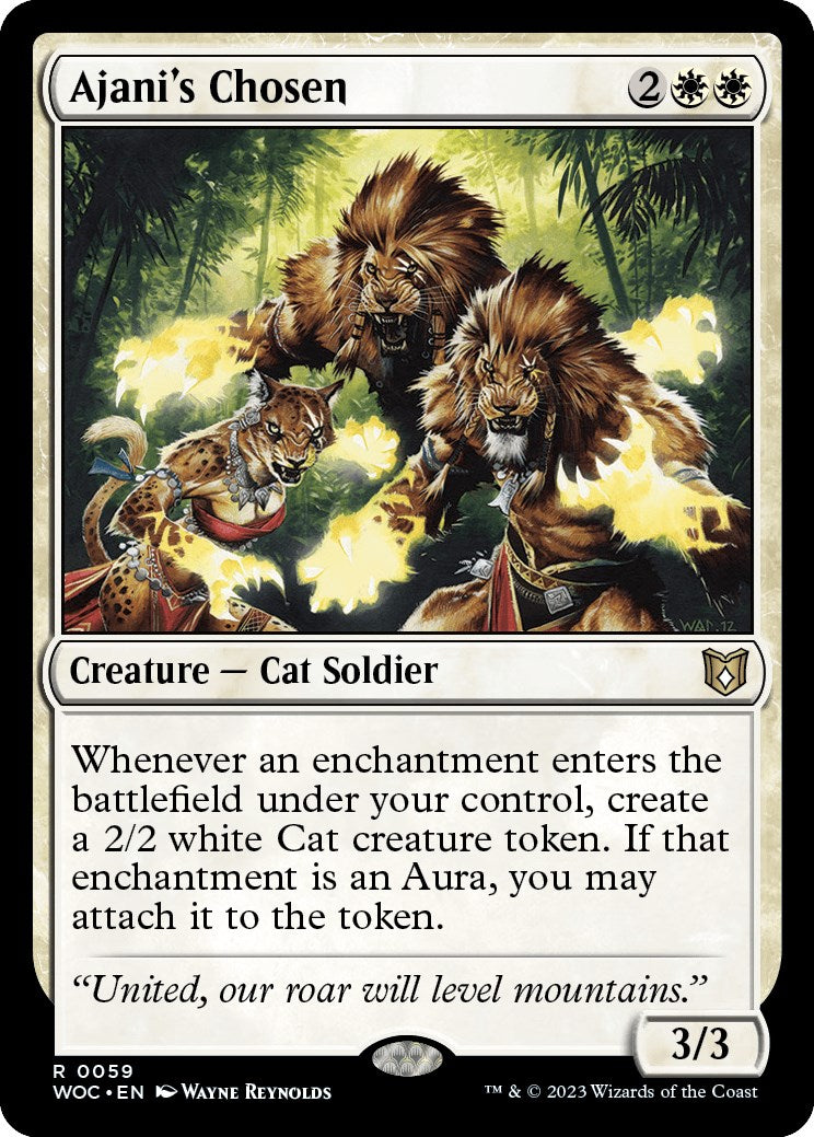 Ajani's Chosen [Wilds of Eldraine Commander] - Destination Retro