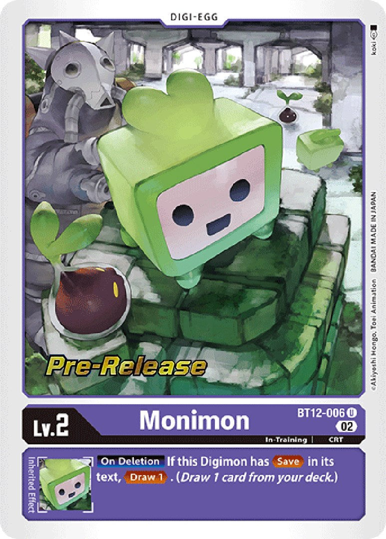 Monimon [BT12-006] [Across Time Pre-Release Cards] - Destination Retro