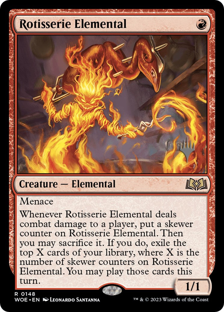 Rotisserie Elemental (Promo Pack) [Wilds of Eldraine Promos] - Destination Retro