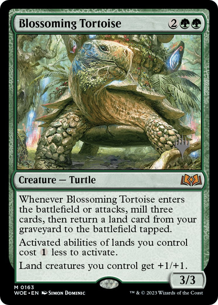 Blossoming Tortoise (Promo Pack) [Wilds of Eldraine Promos] - Destination Retro