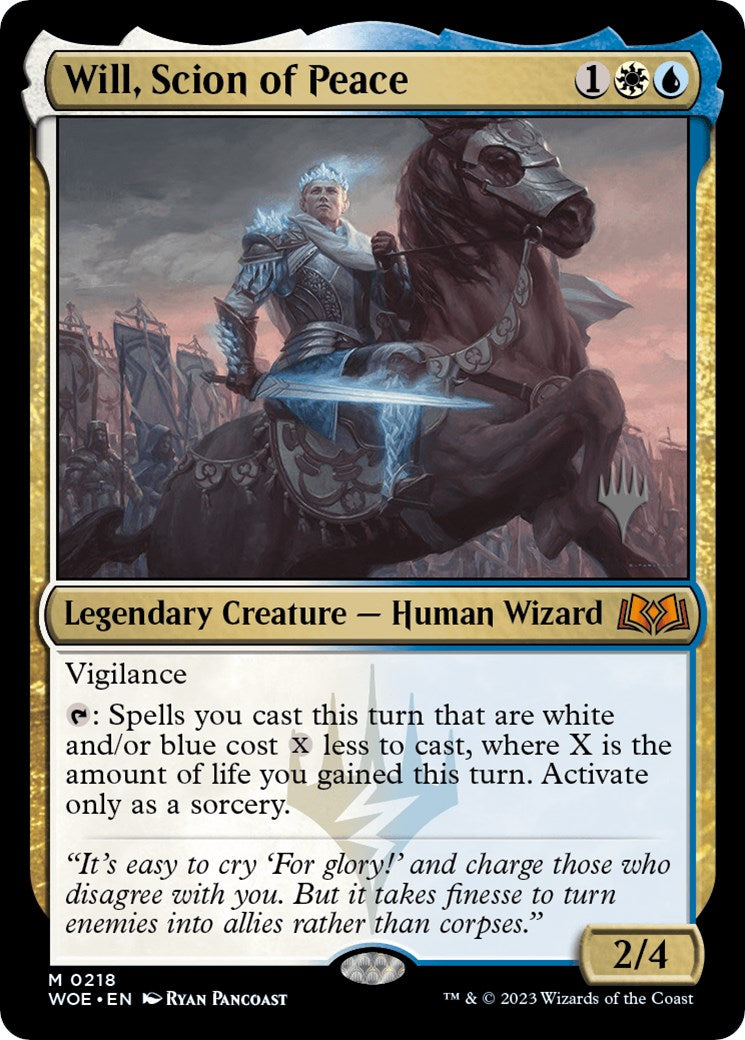 Will, Scion of Peace (Promo Pack) [Wilds of Eldraine Promos] - Destination Retro