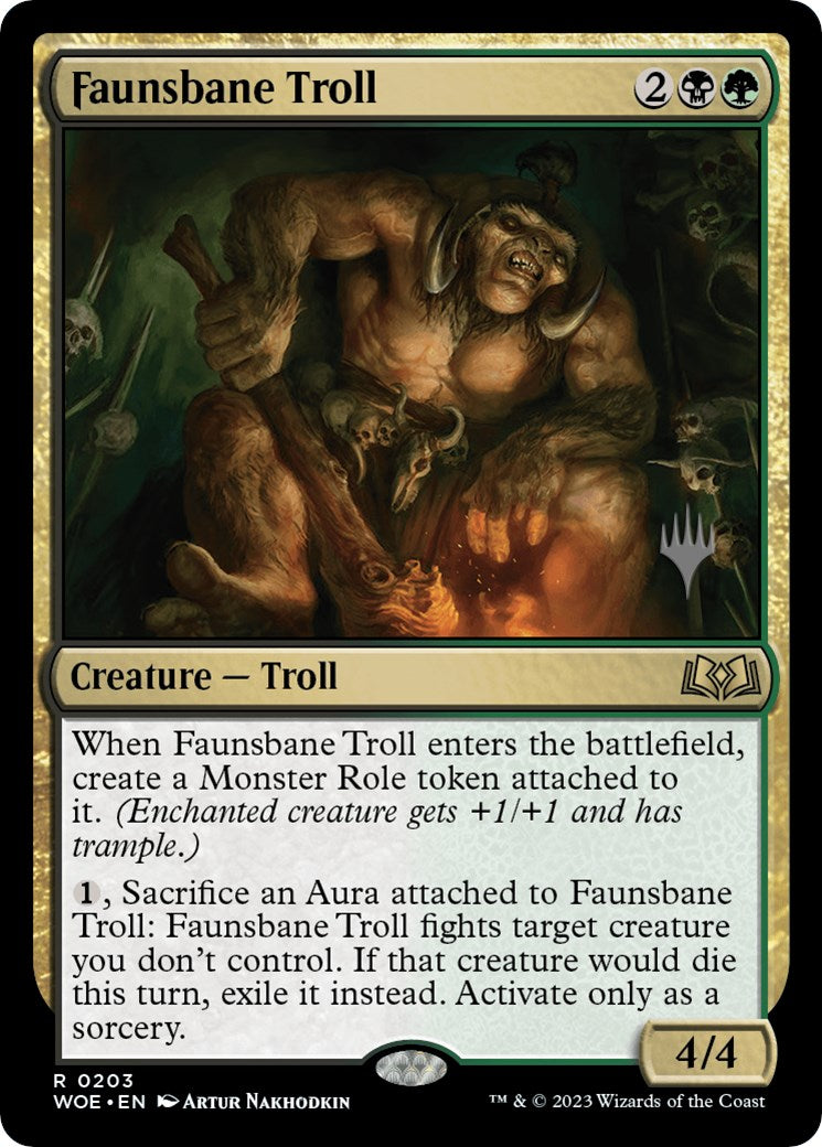 Faunsbane Troll (Promo Pack) [Wilds of Eldraine Promos] - Destination Retro