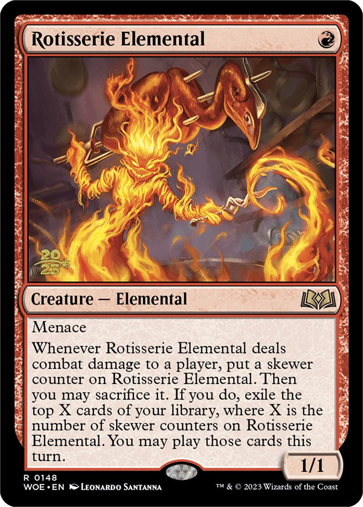 Rotisserie Elemental [Wilds of Eldraine Prerelease Promos] - Destination Retro