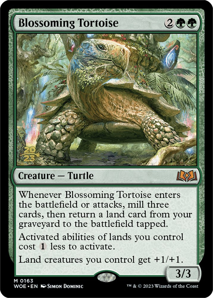 Blossoming Tortoise [Wilds of Eldraine Prerelease Promos] - Destination Retro