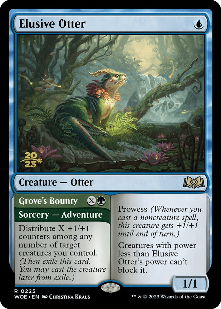 Elusive Otter // Grove's Bounty [Wilds of Eldraine Prerelease Promos] - Destination Retro