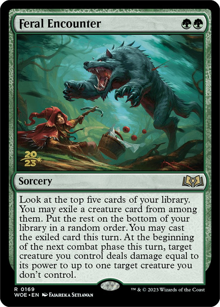 Feral Encounter [Wilds of Eldraine Prerelease Promos] - Destination Retro
