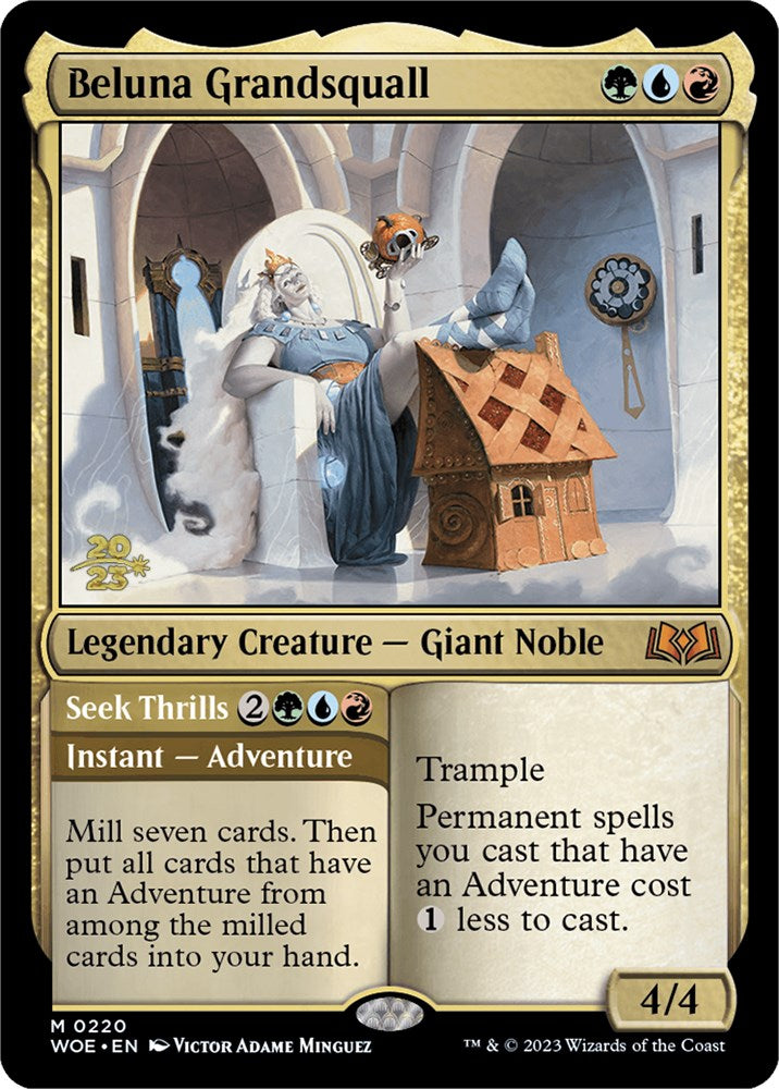 Beluna Grandsquall // Seek Thrills [Wilds of Eldraine Prerelease Promos] - Destination Retro