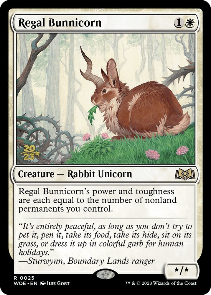 Regal Bunnicorn [Wilds of Eldraine Prerelease Promos] - Destination Retro