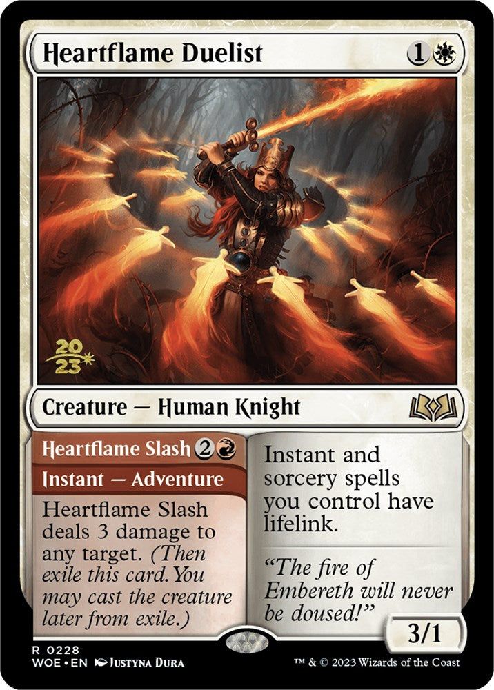 Heartflame Duelist // Heartflame Slash [Wilds of Eldraine Prerelease Promos] - Destination Retro