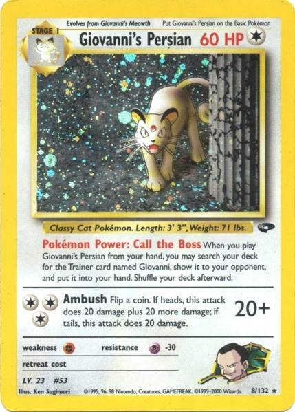 Giovanni's Persian (8/132) [Gym Challenge Unlimited] - Destination Retro