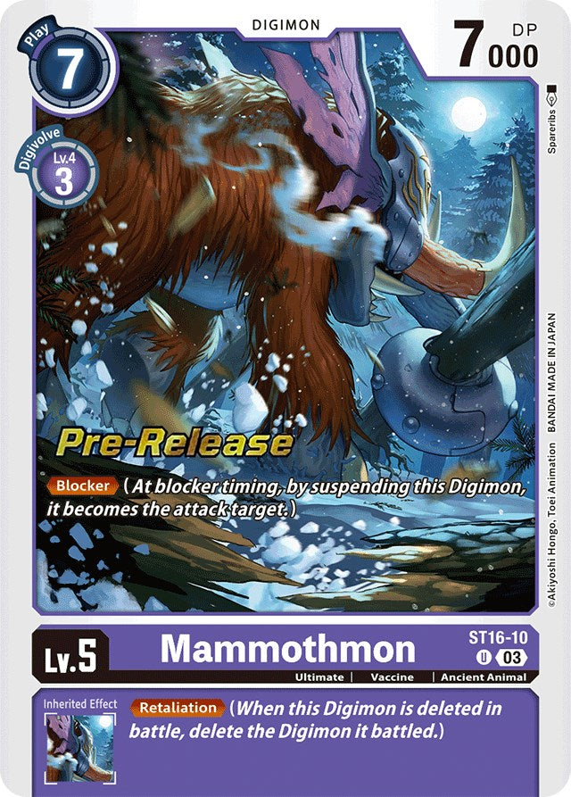Mammothmon [ST16-10] [Starter Deck: Wolf of Friendship Pre-Release Cards] - Destination Retro