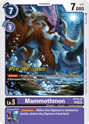 Mammothmon [ST16-10] [Starter Deck: Wolf of Friendship Pre-Release Cards] - Destination Retro