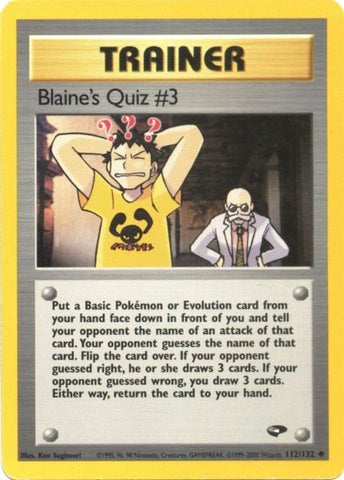 Blaine's Quiz #3 (112/132) [Gym Challenge Unlimited] - Destination Retro