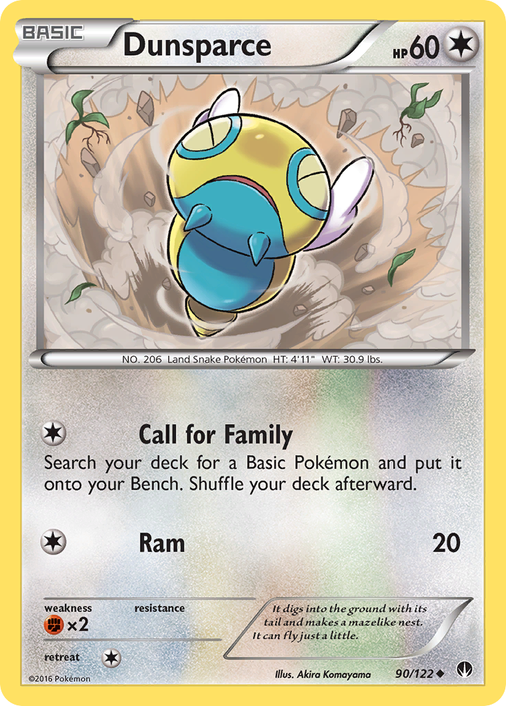 Dunsparce (90/122) [XY: BREAKpoint] - Destination Retro