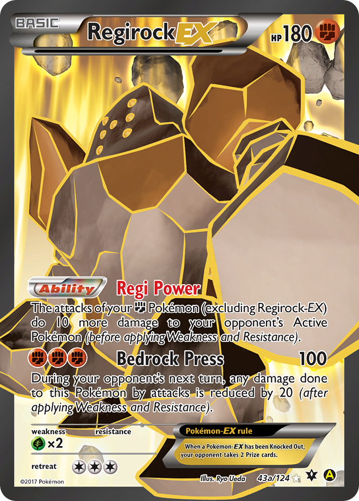 Regirock EX (43a/124) [Alternate Art Promos] - Destination Retro