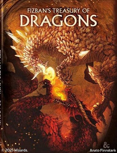 DUNGEONS & DRAGONS - ADVENTURE BOOK - FIZBAN'S TREASURY OF DRAGONS ALTERNATIVE COVER - Destination Retro