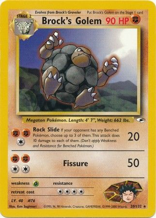 Brock's Golem (20/132) [Gym Heroes Unlimited] - Destination Retro