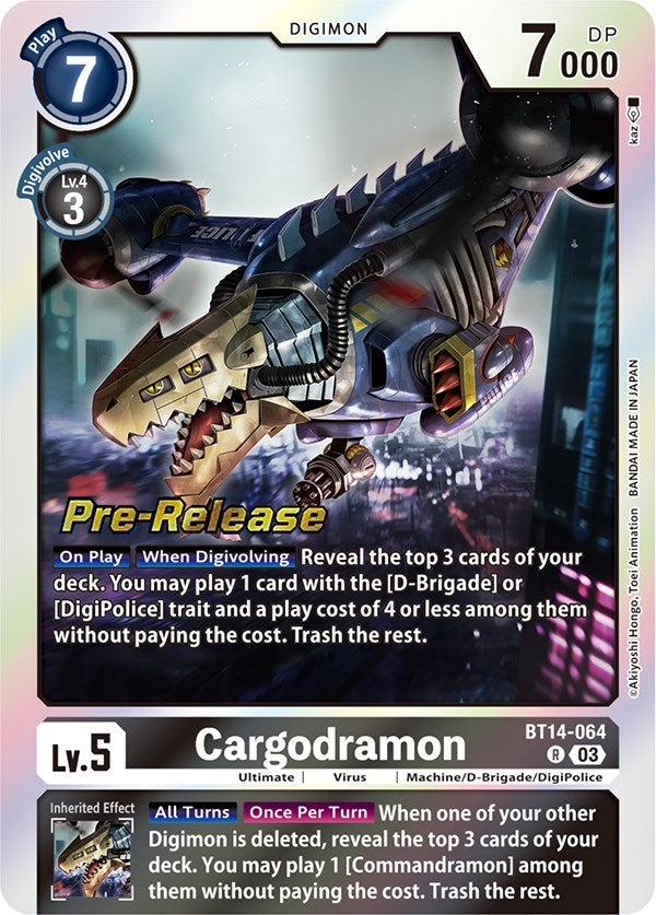 Cargodramon [BT14-064] [Blast Ace Pre-Release Cards] - Destination Retro