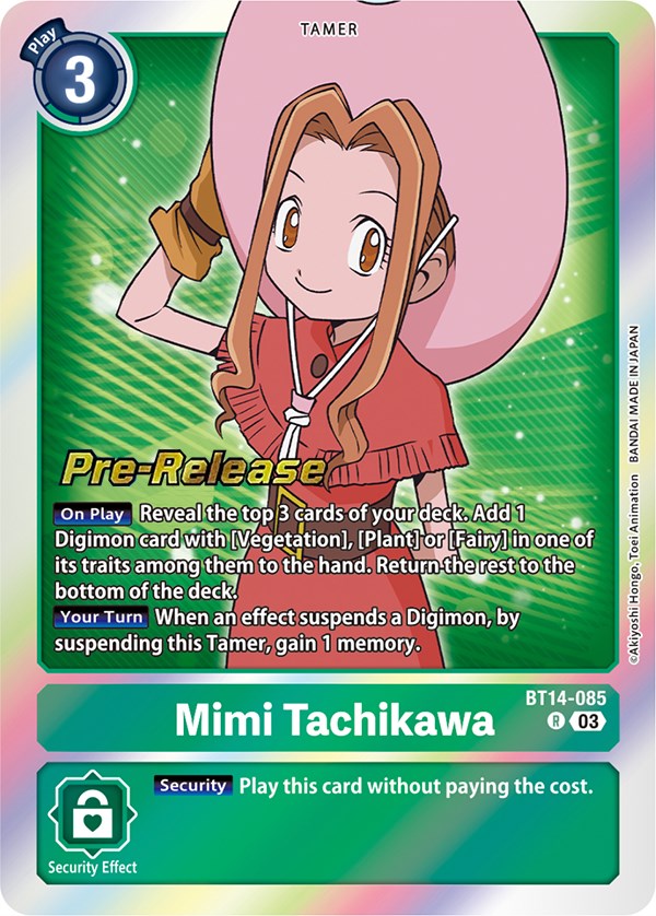 Mimi Tachikawa [BT14-085] [Blast Ace Pre-Release Cards] - Destination Retro