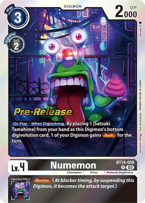 Numemon [BT14-058] [Blast Ace Pre-Release Cards] - Destination Retro