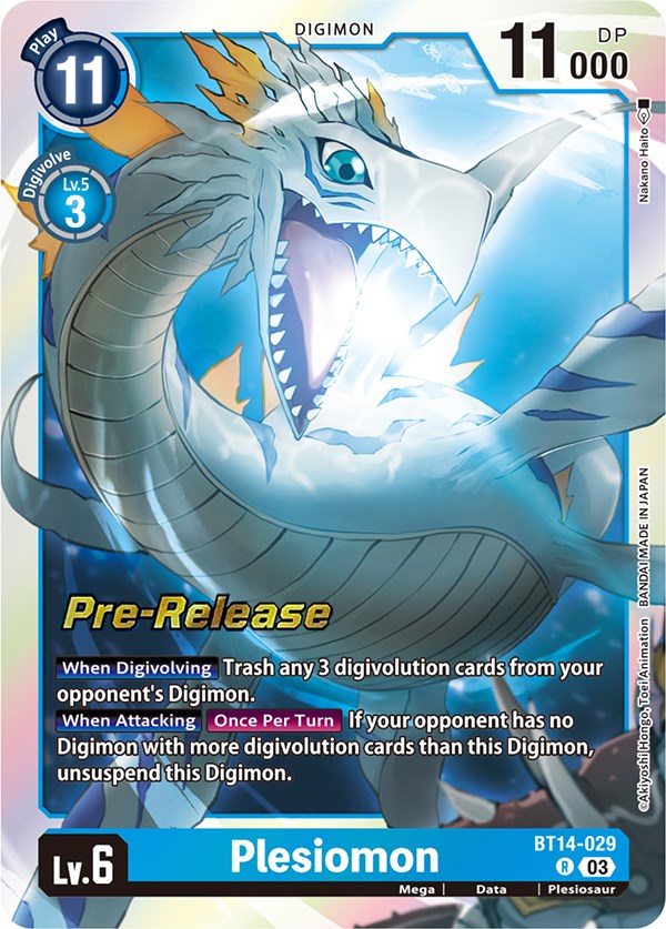 Plesiomon [BT14-029] [Blast Ace Pre-Release Cards] - Destination Retro