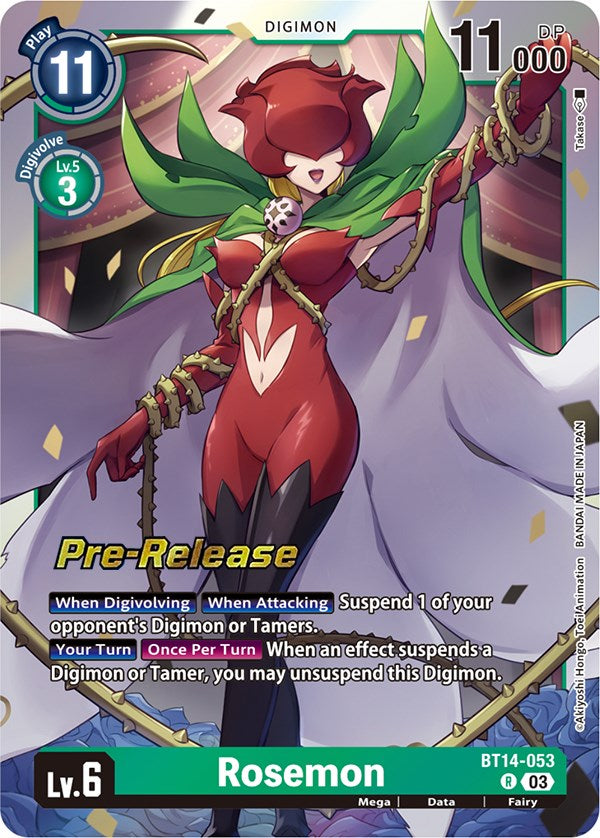 Rosemon [BT14-053] [Blast Ace Pre-Release Cards] - Destination Retro