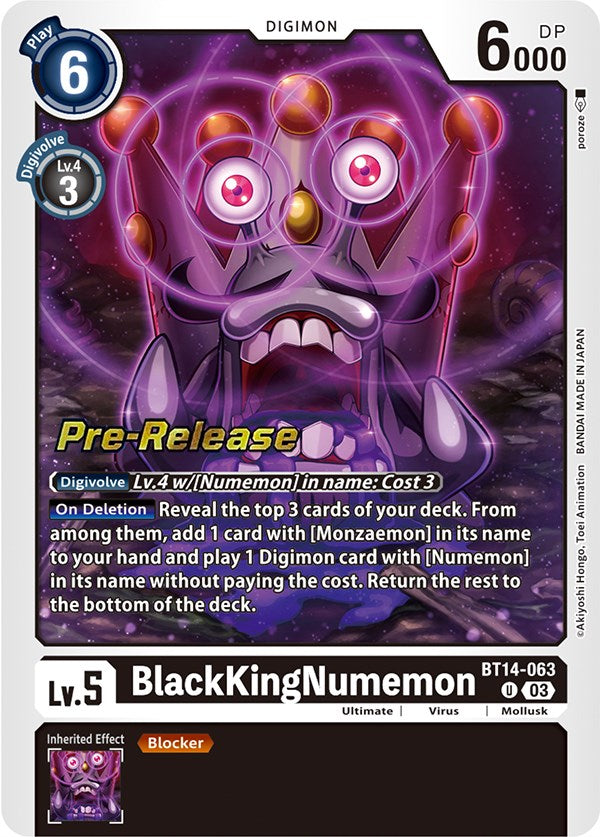 BlackKingNumemon [BT14-063] [Blast Ace Pre-Release Cards] - Destination Retro