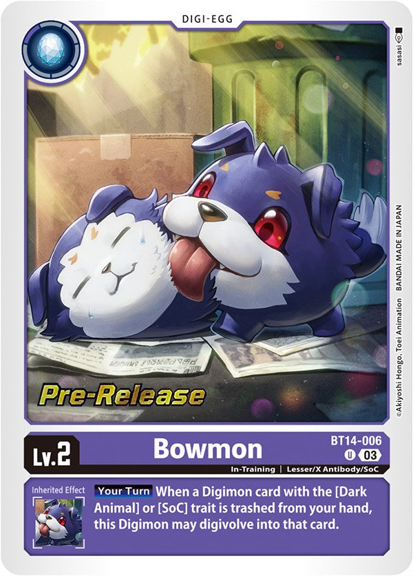 Bowmon [BT14-006] [Blast Ace Pre-Release Cards] - Destination Retro