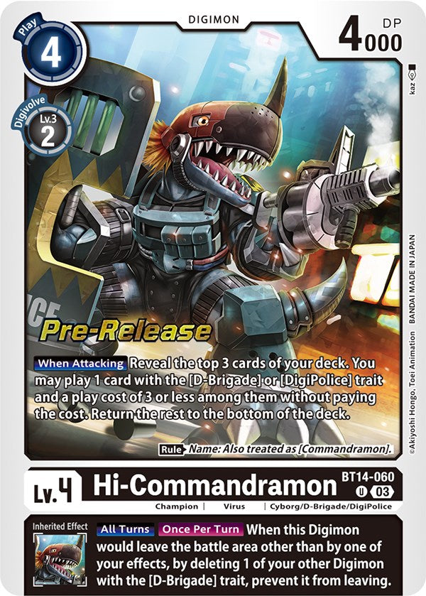 Hi-Commandramon [BT14-060] [Blast Ace Pre-Release Cards] - Destination Retro