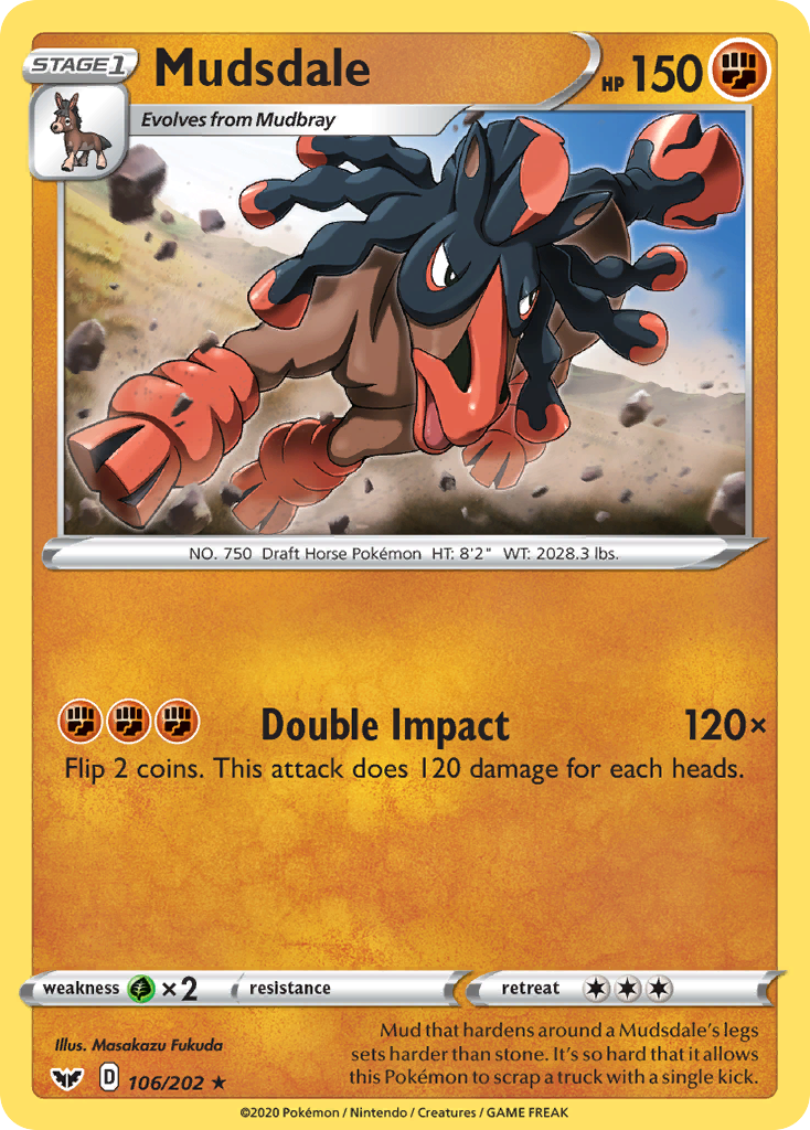Mudsdale (106/202) [Sword & Shield: Base Set] - Destination Retro