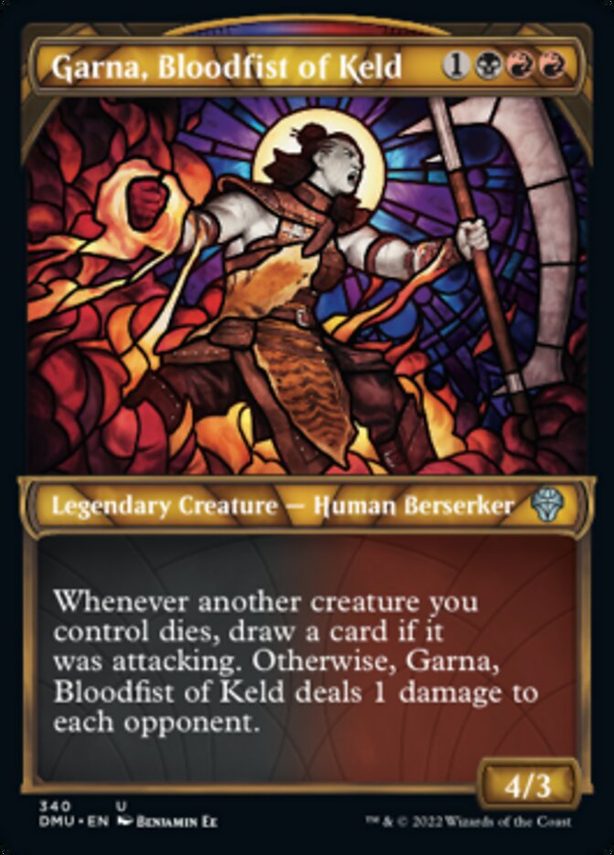 Garna, Bloodfist of Keld (Showcase Textured) [Dominaria United] - Destination Retro