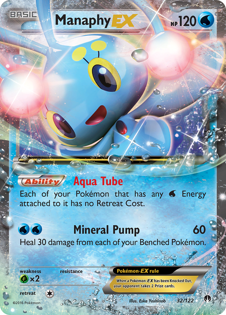 Manaphy EX (32/122) [XY: BREAKpoint] - Destination Retro