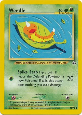 Weedle (70/75) [Neo Discovery Unlimited] - Destination Retro