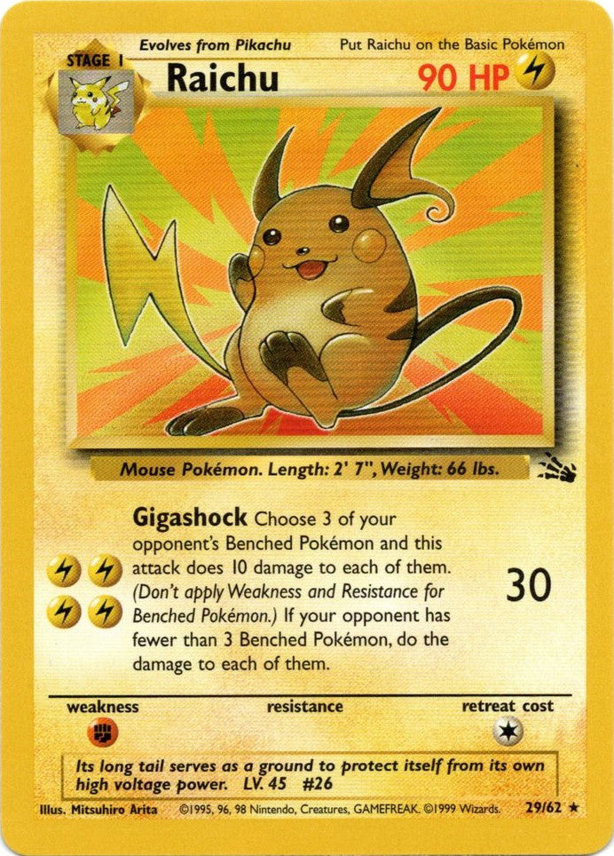 Raichu (29/62) [Fossil Unlimited] - Destination Retro