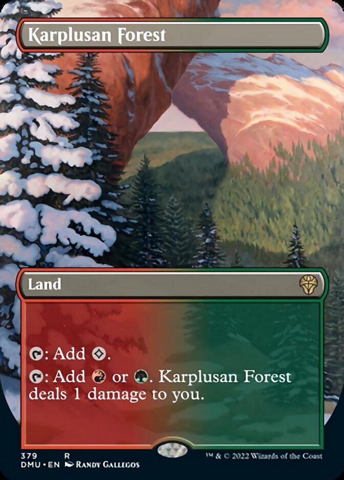Karplusan Forest (Borderless Alternate Art) [Dominaria United] - Destination Retro