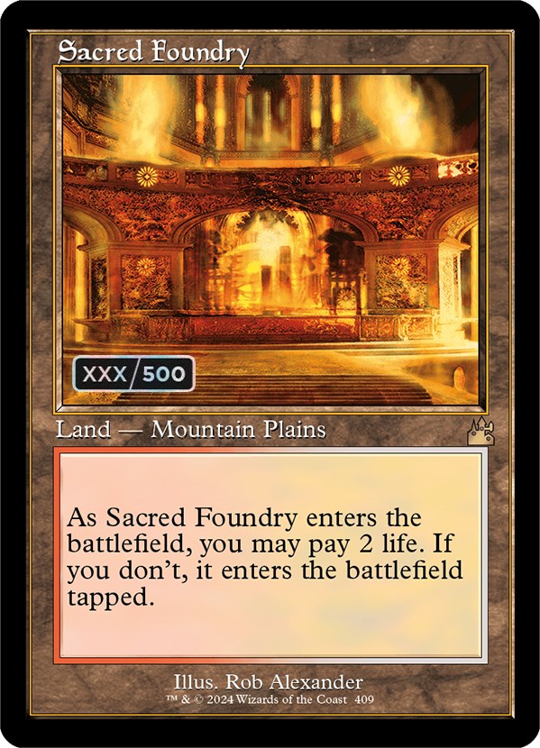 Sacred Foundry (Retro) (Serialized) [Ravnica Remastered] - Destination Retro