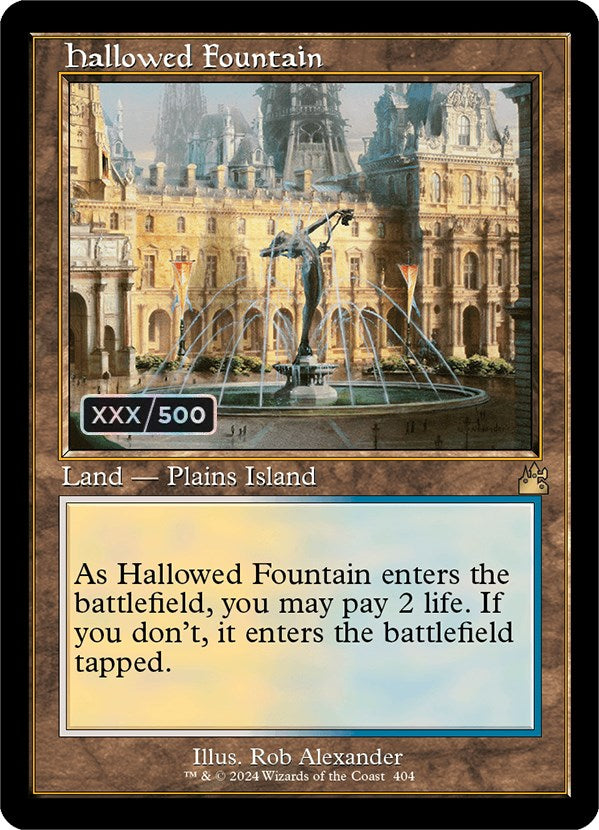 Hallowed Fountain (Retro) (Serialized) [Ravnica Remastered] - Destination Retro