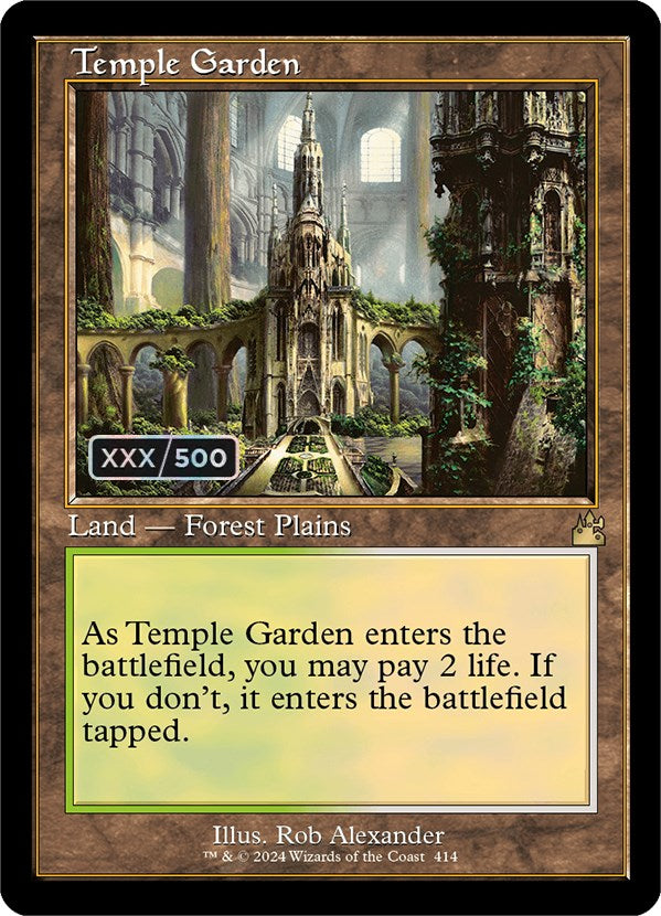 Temple Garden (Retro) (Serialized) [Ravnica Remastered] - Destination Retro