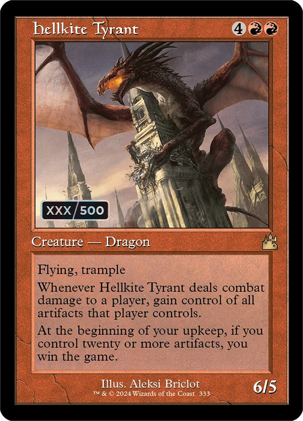 Hellkite Tyrant (Retro) (Serialized) [Ravnica Remastered] - Destination Retro