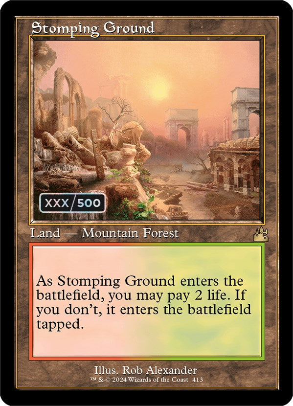 Stomping Ground (Retro) (Serialized) [Ravnica Remastered] - Destination Retro